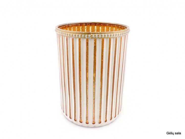 Glass Candle Holder White