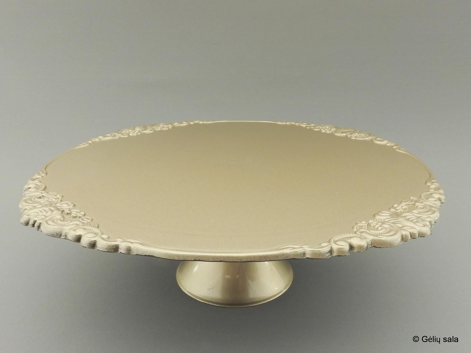 Plastic cake plate champagne