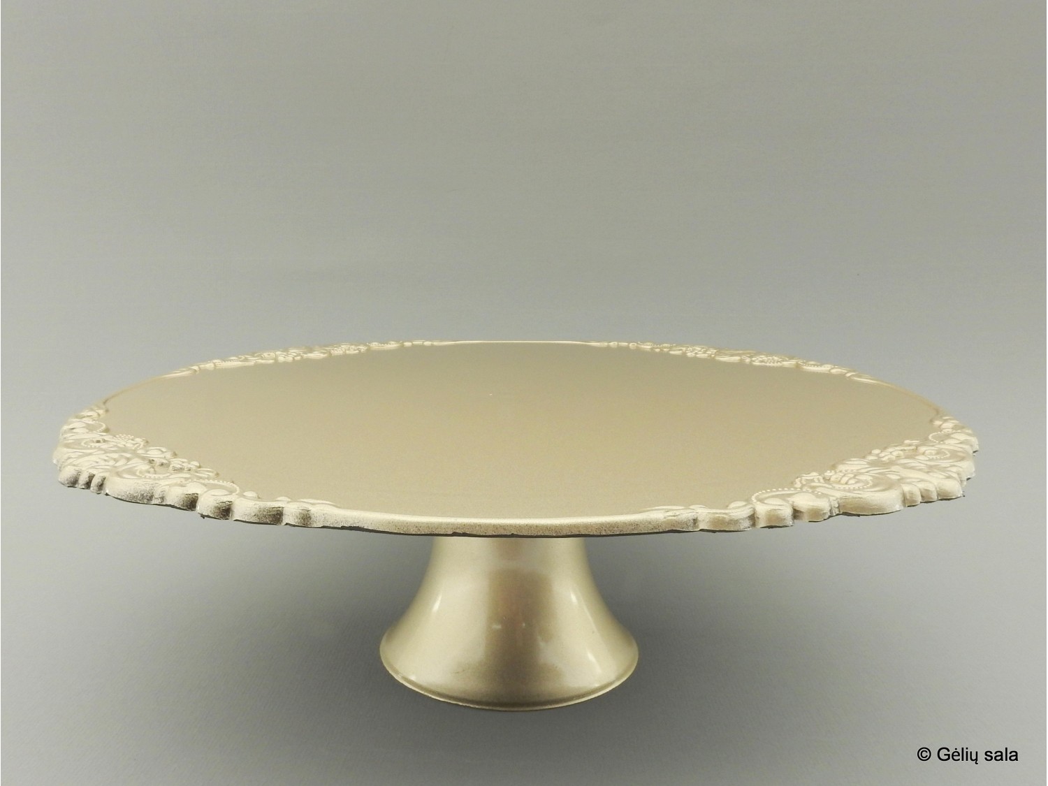 Plastic cake plate champagne