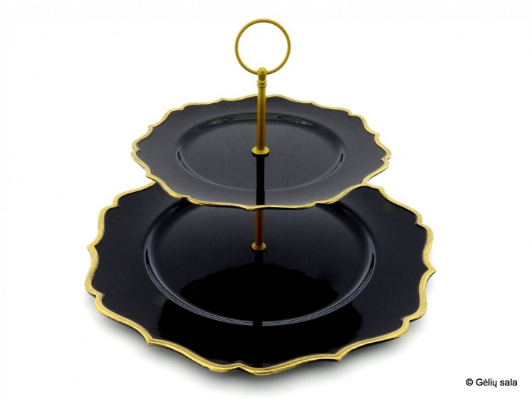 Plastic cake plate black...