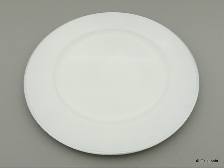 Plastic plate white with...