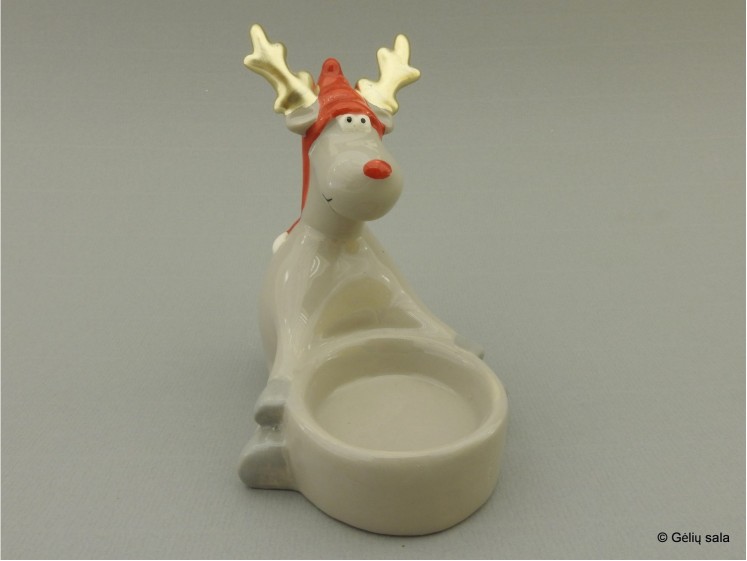 Ceramic Deer - Candle Holder