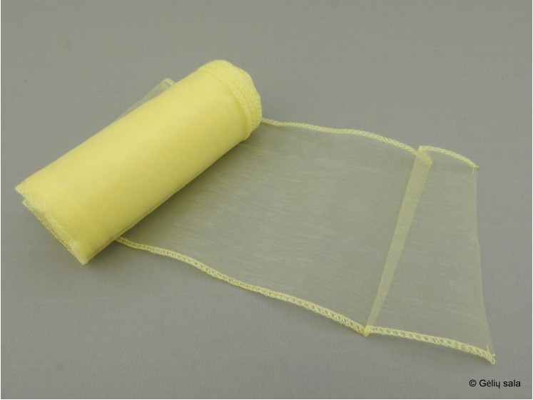 Organza Ribbon Yellow 10cm.