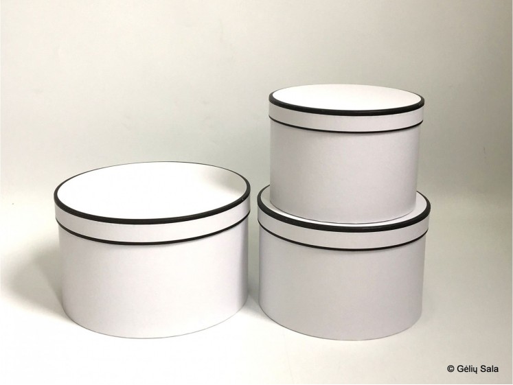 Gėlių Dėžutė 3dalių balta