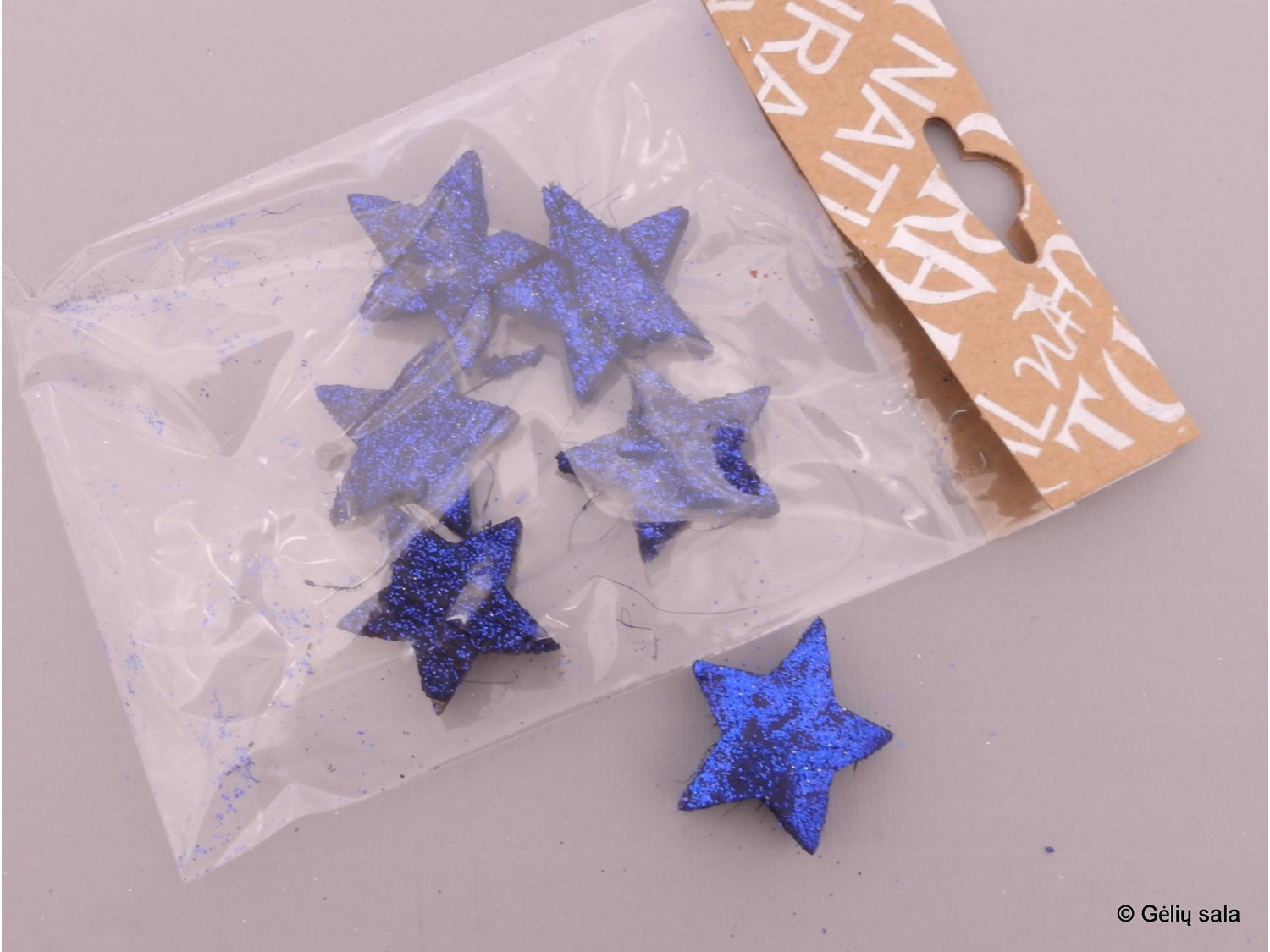 Kokosinės žvaigždutės D.BLUE (glitter)