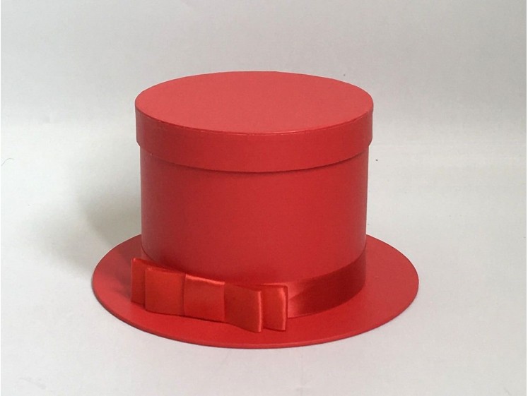 Flower Box Hat Red