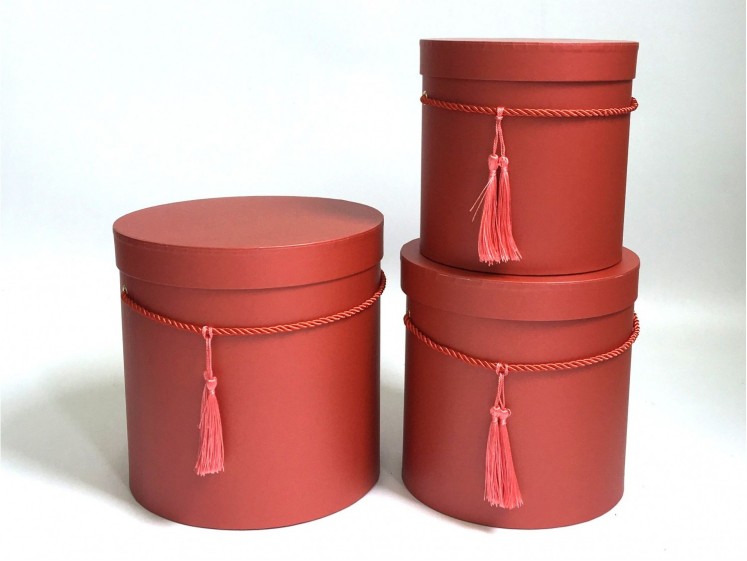 Flower Box 3S Red with Tassel