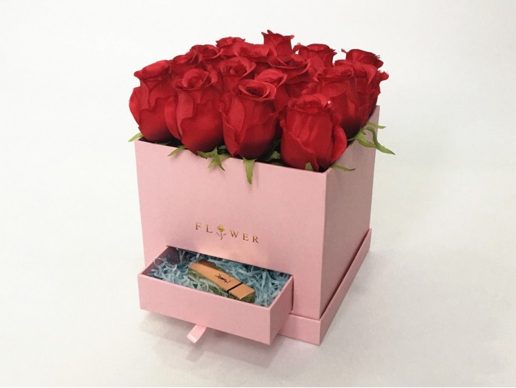 Flower Box with Drawer Pink