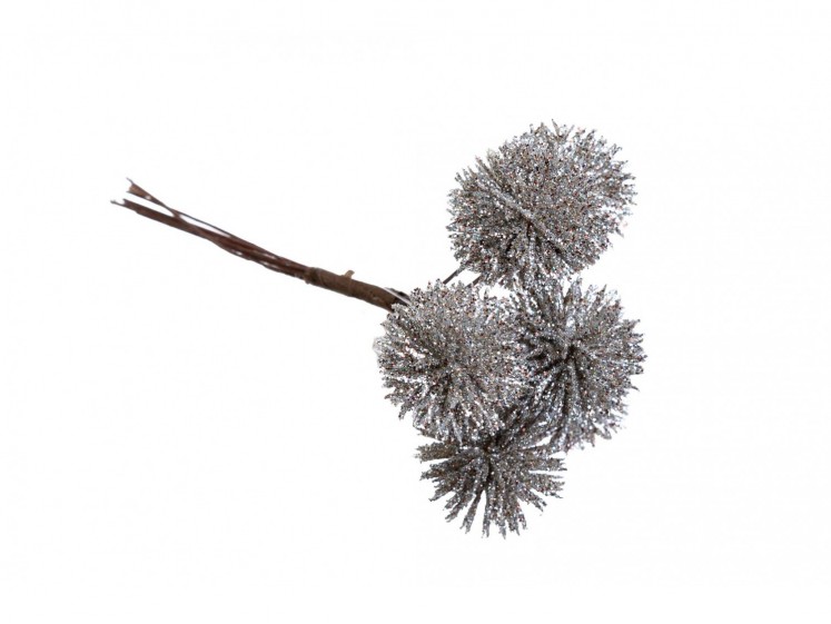 Glitter Echinops Picks 2.5 cm