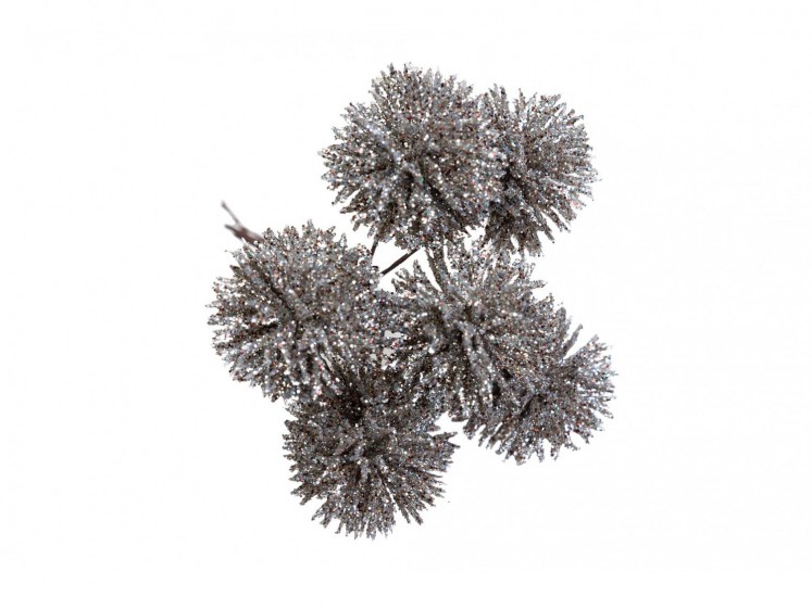 Glitter Echinops Picks 2.5 cm