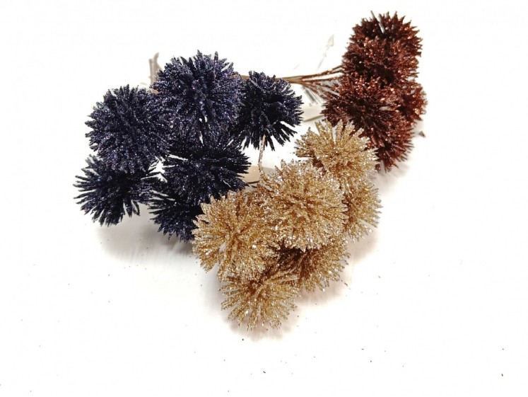 Glitter Echinops Picks 3.cm