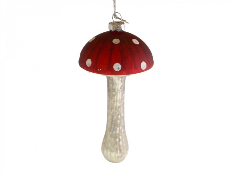 Glass Mushroom Ornament