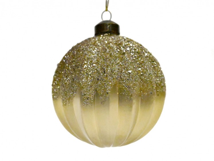 Glass Bauble with Glitter