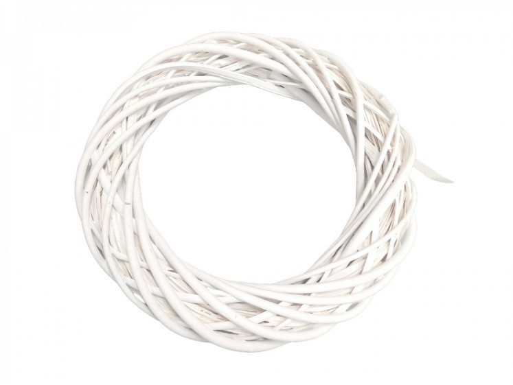 Wicker Wreath WHITE