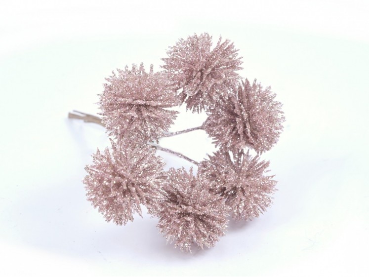 Glitter Echinops Picks 2.5 cm