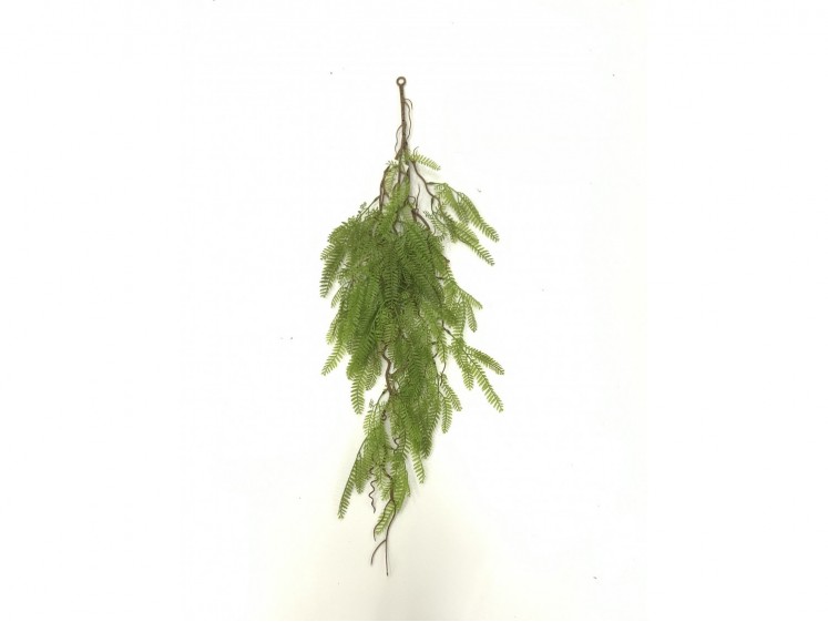 Hanging artificial greenery