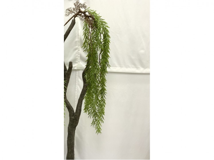 Hanging artificial greenery