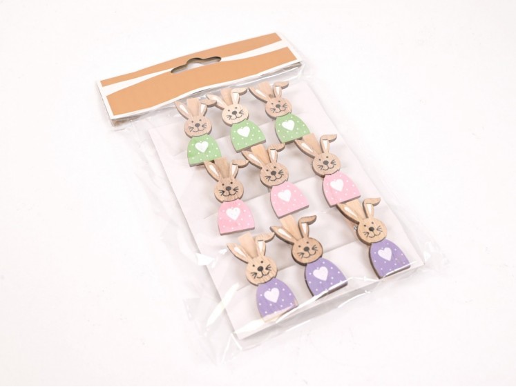 Wooden Clips "Bunnies"