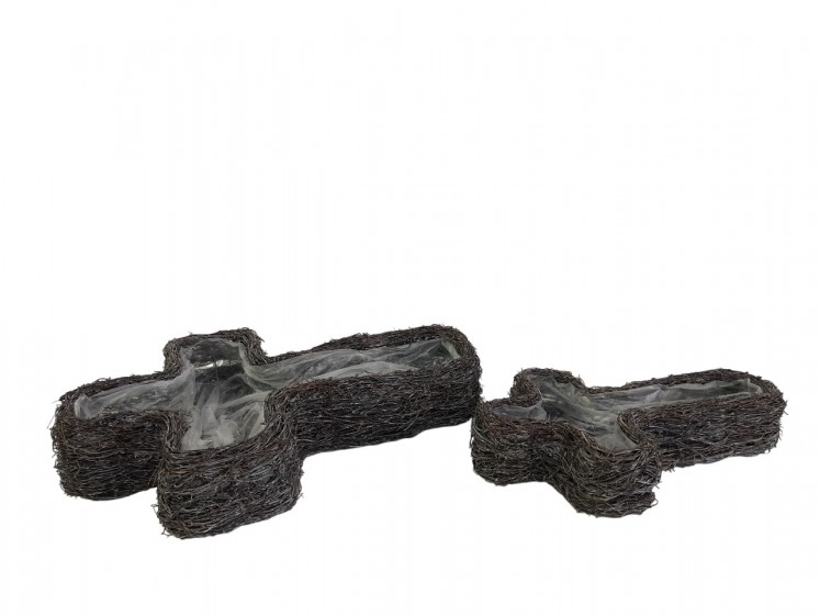 Set of wicker crosses