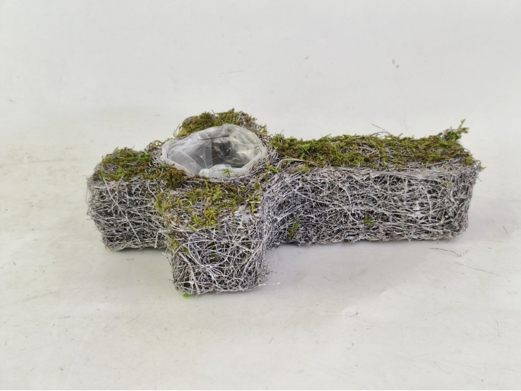 Kryžius samanotas balintas