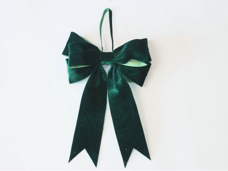 Velvetinis kaspinas Emerald