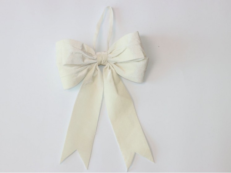 Velvetinis kaspinas Ivory