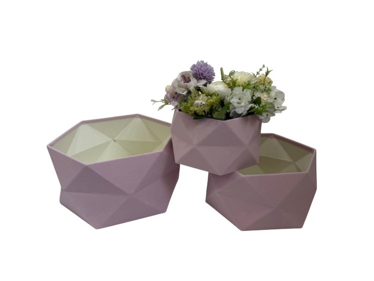 Gėlių dėžutė 3dalių VELVET