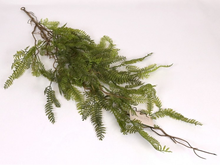 Hanging artificial greenery