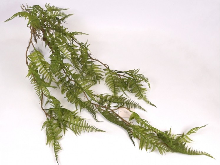 Hanging artificial greenery