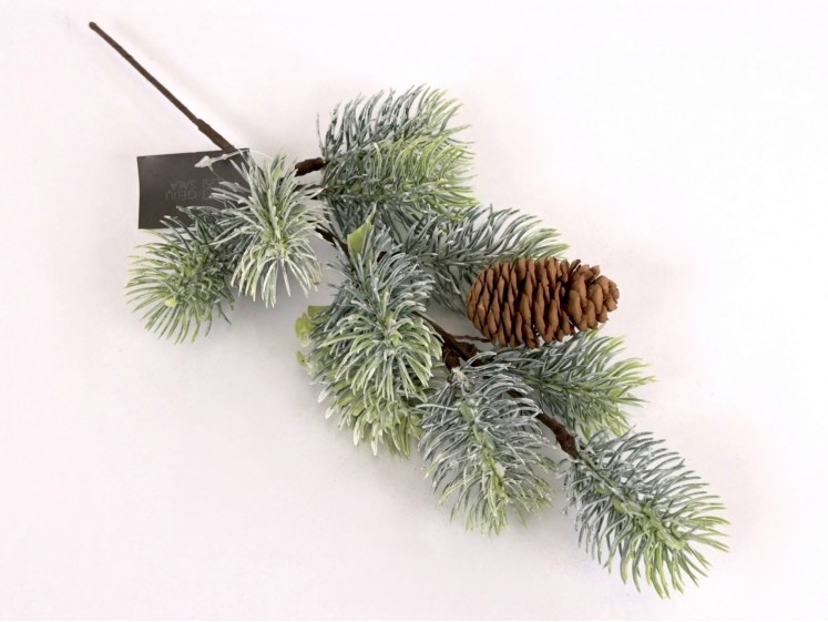 Snowy Pine Branch with...